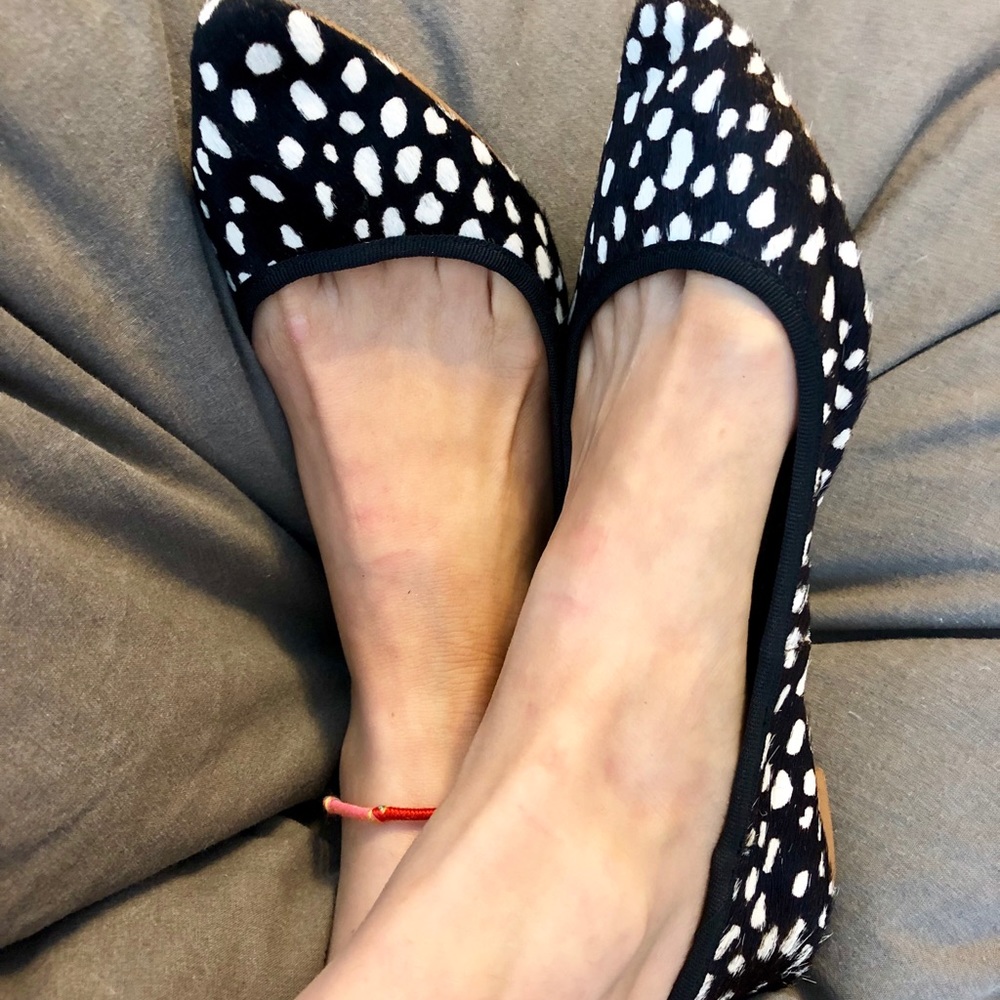 Zara fur flats